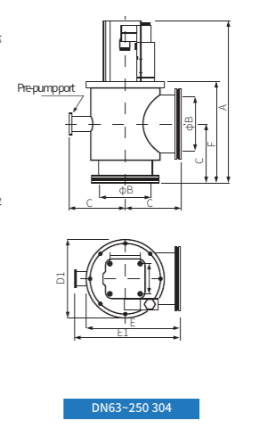 Клапан ISO-K80 пневматический угловой (нерж. сталь, фторкаучук упл.)