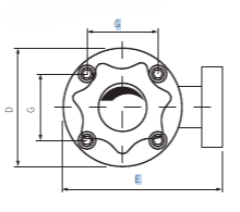 Клапан CF16 пневматический угловой (нерж.сталь, сильф. упл.)