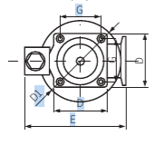 Клапан KF50 пневматический угловой(алюминий, фторкаучук упл.) 