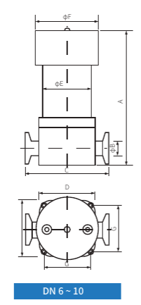 Клапан KF6 электромагнитный прямой (алюминий)  